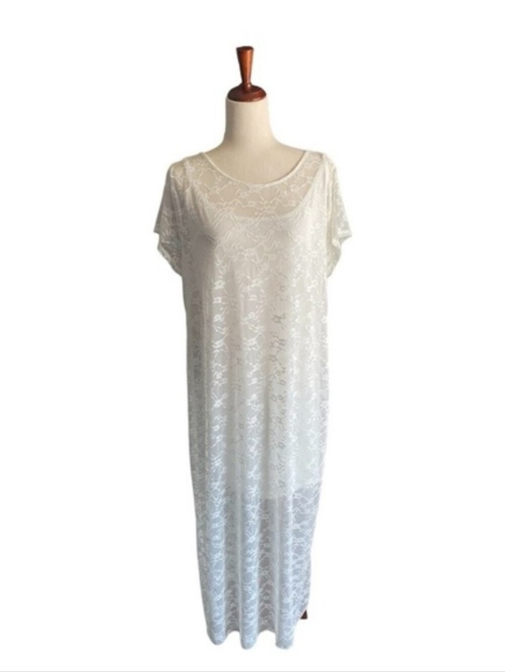 NWT-WILD FABLE-WHITE LACE MAXI DRESS-SIZE 2X